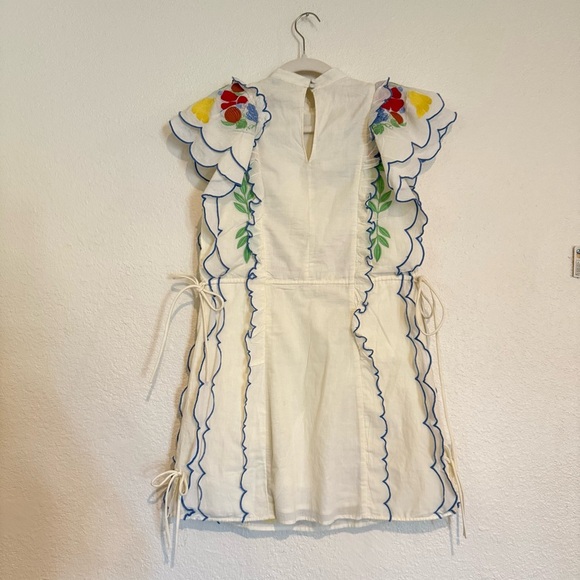 Farm Rio x Anthropologie Embroidered Ruffle mini Dress - Picture 14 of 15